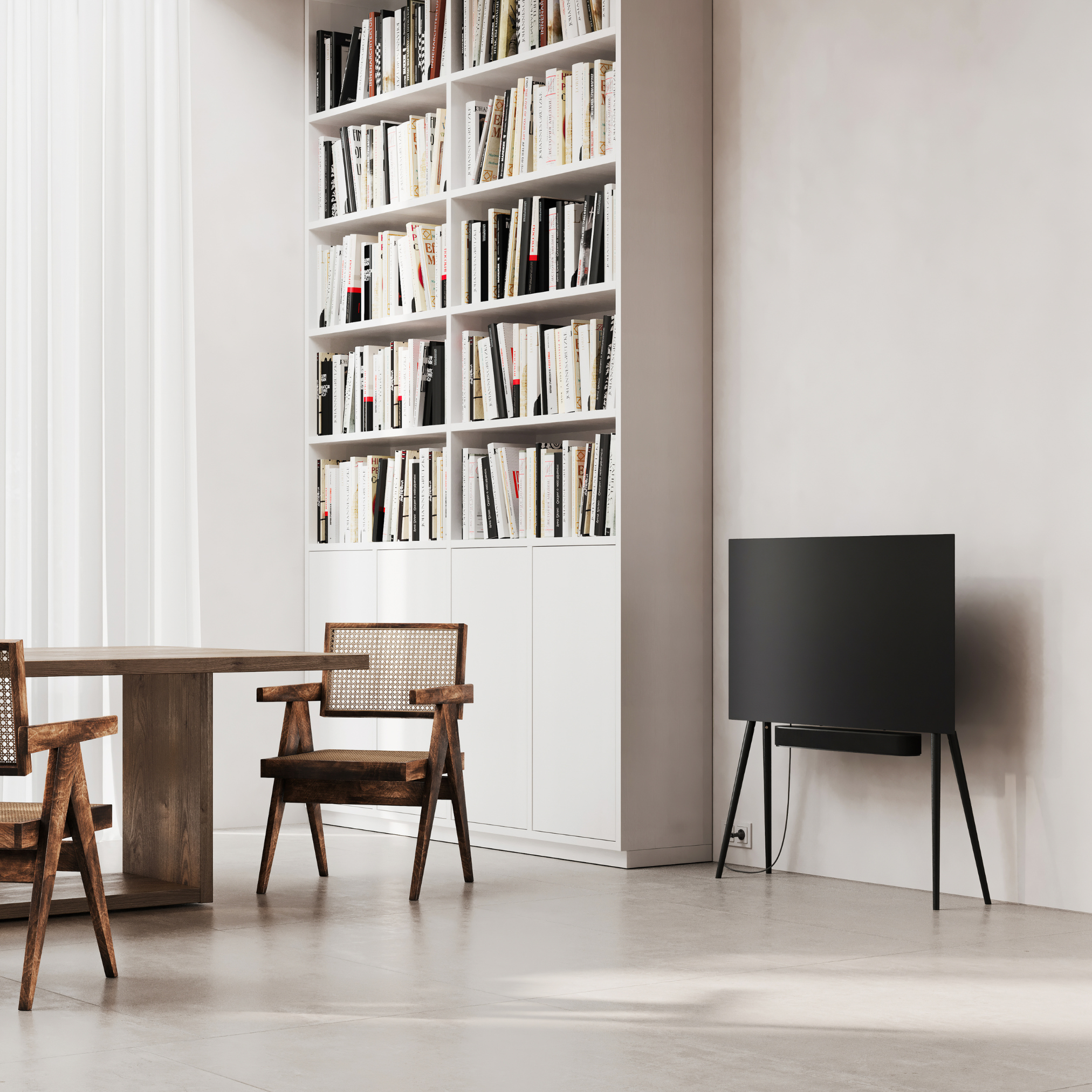 JALG TV-Stand Birch / Black 42" - 55"